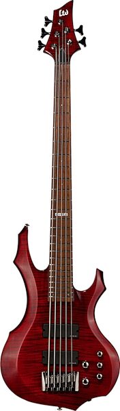 ESP LTD F255FM 5-String Electric Bass, See Thru Black Cherry