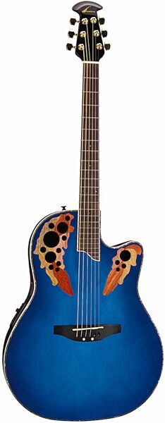 Ovation CC48 Celebrity Cutaway Acoustic-Electric Guitar, Blue Transparent