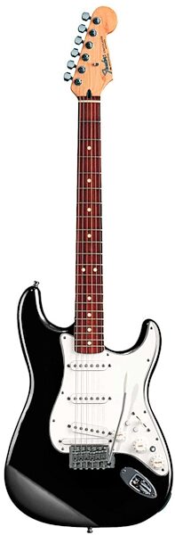 Fender Standard Roland Ready Stratocaster Electric Guitar (Rosewood, with Gig Bag), Black