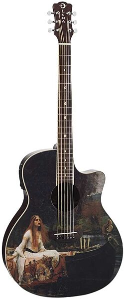 Luna Fantasie Lady of Shalott Acoustic-Electric Guitar, Main