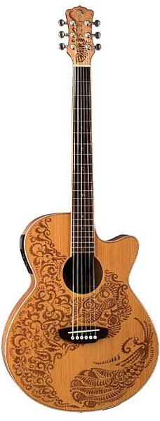 Luna Henna Paradise C Acoustic-Electric Guitar, Main