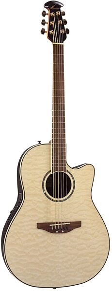 Ovation CC24 Celebrity Acoustic-Electric Guitar, Quilt Top Natural