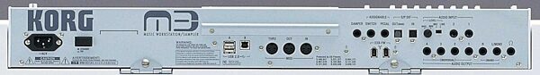 Korg M3-88 88-Key Synth Workstation Sampler, Rear