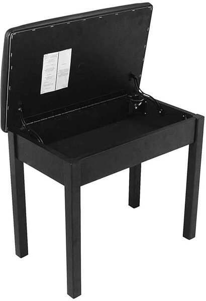 On-Stage KB8902B Flip-Top Keyboard Bench, Black, Black