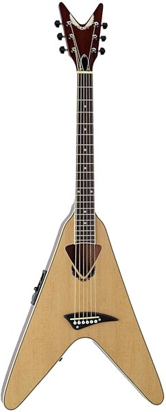 Dean V Thin Body Acoustic-Electric Guitar, Natural