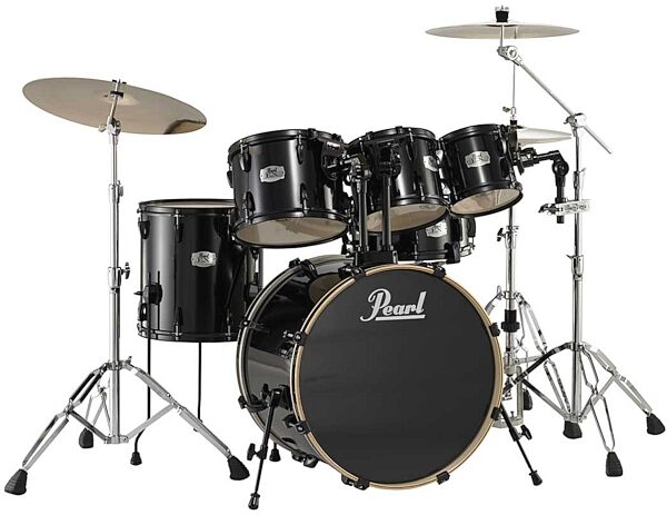 Pearl EX826S/B Export 6-Piece Drum Kit, Jet Black