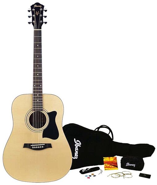 Ibanez IJV100S Jam Pack Acoustic Guitar Package, Natural