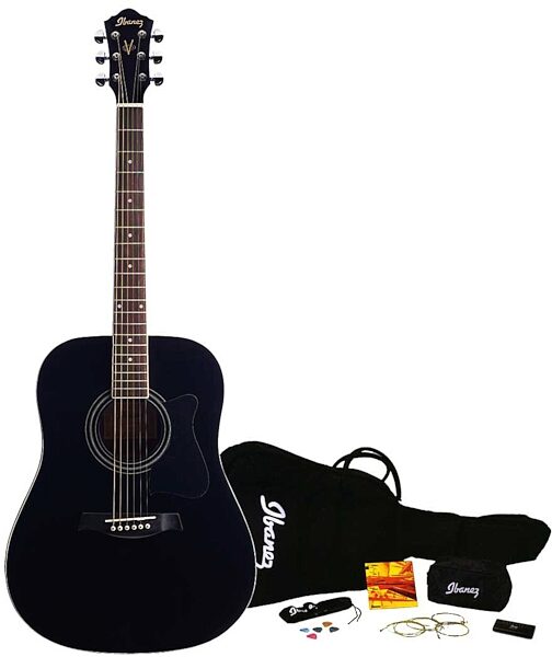 Ibanez IJV100S Jam Pack Acoustic Guitar Package, Black