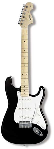Squier Affinity Strat Electric Guitar (Maple), Black