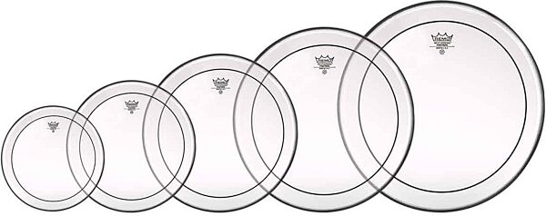 Remo Clear Pinstripe Tom Drumhead Pack, With 8, 10, 12, 14, and 16 Inch, Main