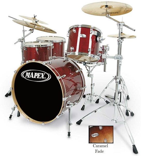 Mapex PM546 Pro M Rock 5-Piece Drum Shell Kit, Caramel Fade