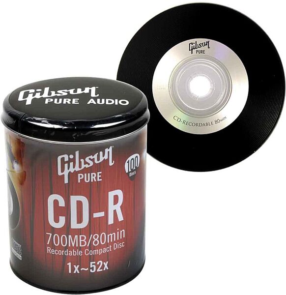 Gibson 52X Blank CD-R Media, 100 Disc Pack