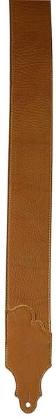 Franklin 3-inch Leather Guitar Strap, Caramel with Gold Stitch