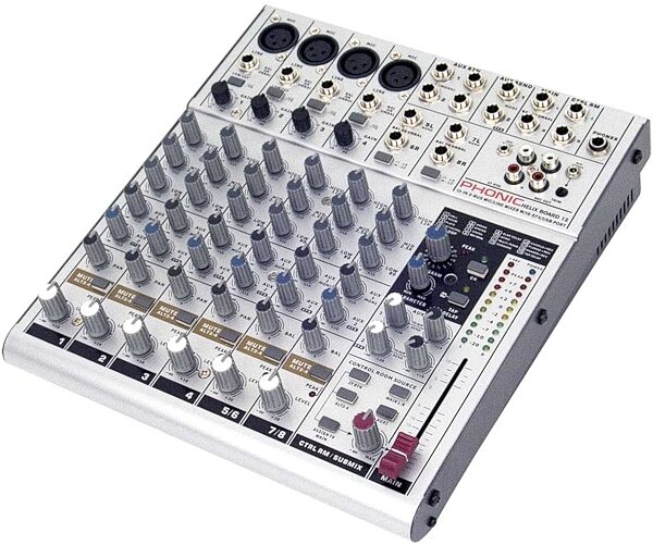 Phonic HelixBoard12 12-Channel USB Mixer, Angle View