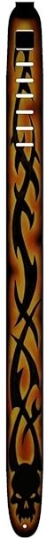 Perri's Leather 2.5" Leather Guitar Strap with Airbrushed Graphics, Flaming Tribal