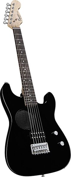 Squier Mini Player Electric Guitar with Built-in Speaker, Closeup