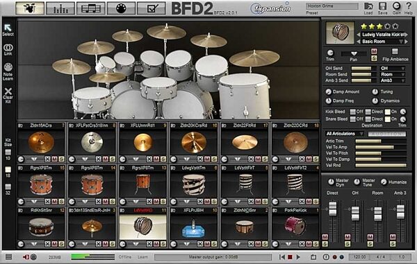 FXpansion BFD Drum Instrument VST/RTAS/AU (Mac and Windows), Main