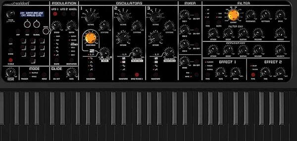 Studiologic Sledge 2 Black Edition Synthesizer, New, Action Position Back