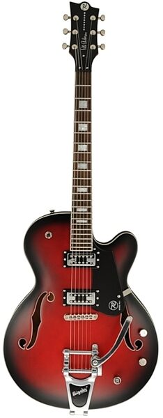 Reverend PA-1 RT Pete Anderson Signature Electric Guitar (with Case), Red Burst
