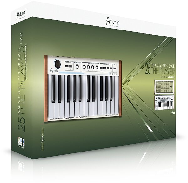 Arturia Analog Experience The Player USB MIDI Keyboard Controller (25-Key), Pack