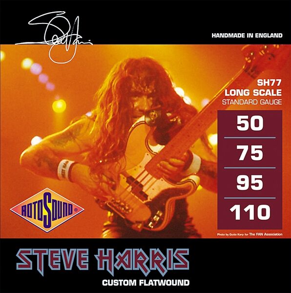 Rotosound SH77 Steve Harris Flatwound Electric Bass Strings, Long Scale