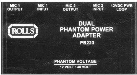 Rolls PB223 Dual Phantom Power Adapter, Main