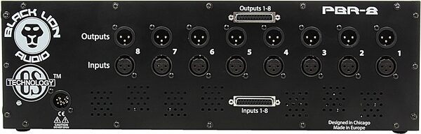 Black Lion Audio PBR-8 500-Series Rack, Action Position Back