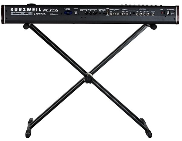 Kurzweil PC3K6 Synthesizer Keyboard Workstation (61-Key), Rear with Not Included Stand