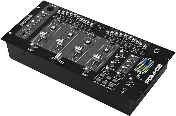 Gemini PDM02 4-Channel 19 in. DJ Rackmount Mixer with FX, Angle