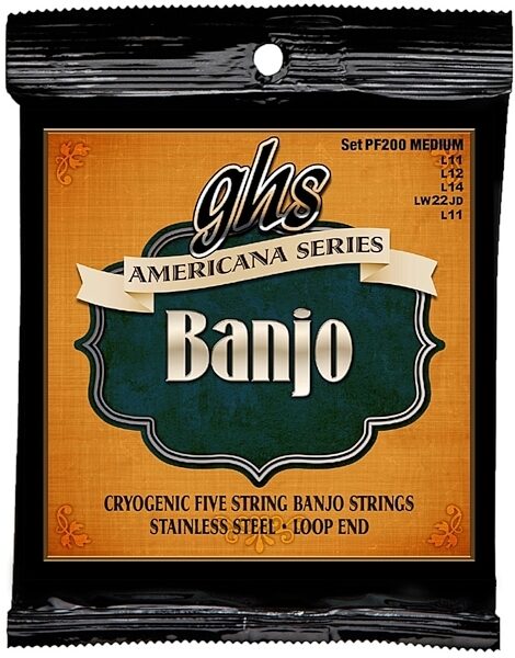 GHS Americana Stainless Steel Banjo Strings, Medium