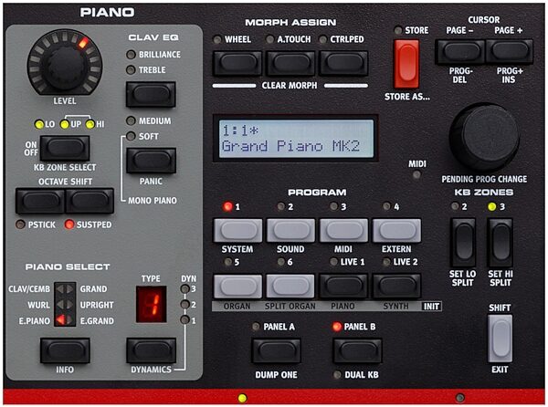 Clavia Nord Stage EX 73 Compact 73-Key Piano, Closeup - Piano Section