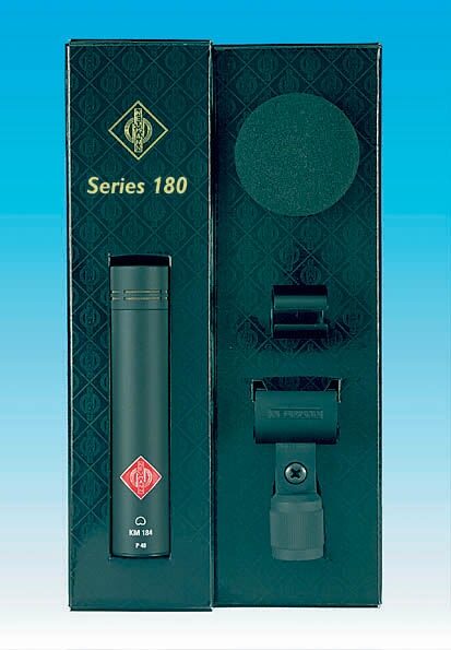 Neumann KM184 Cardioid Small-Diaphragm Condenser Microphone, Black Matte, Box