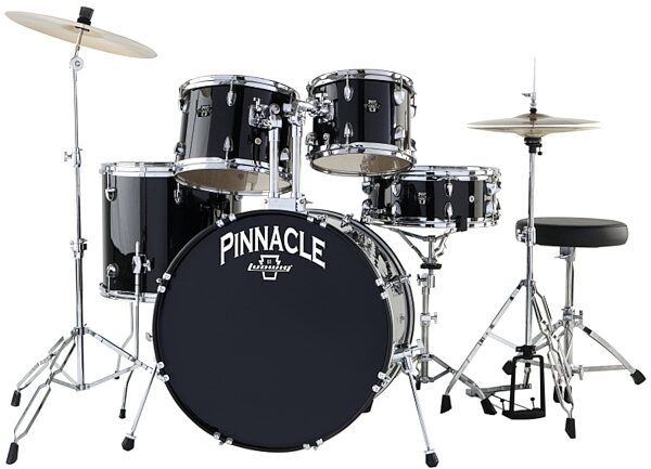 Ludwig Pinnacle Drum Kit, 5-Piece, Gloss Black