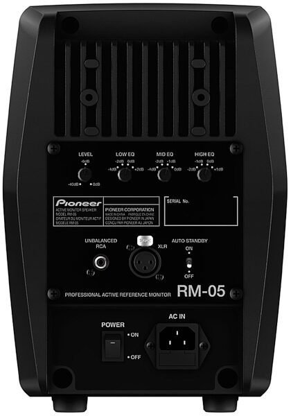 Pioneer RM-05 Professional Powered Studio Monitor, Rear