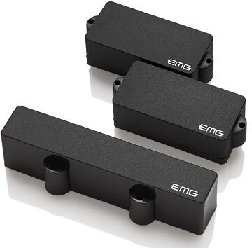 EMG PJ Set Bass Guitar Pickup Set, Black, Main