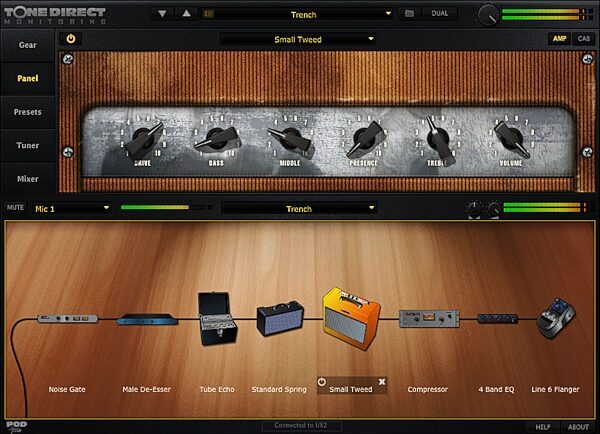 Line 6 POD Studio UX2 USB Computer Recording Interface, Screenshot - Vocals
