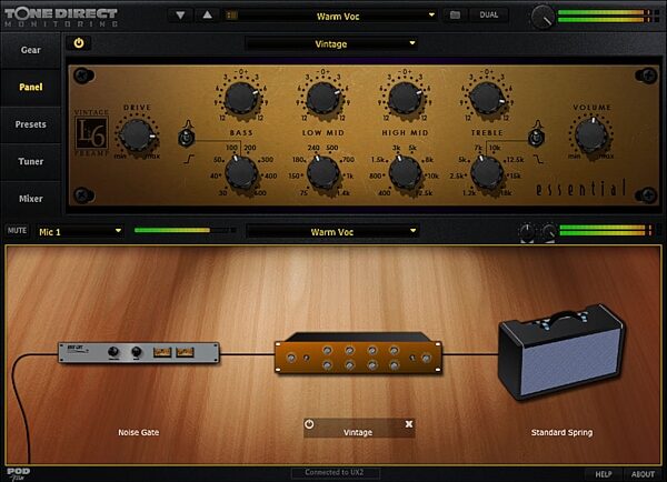 Line 6 POD Studio UX2 USB Computer Recording Interface, Screenshot - Warm Vocals