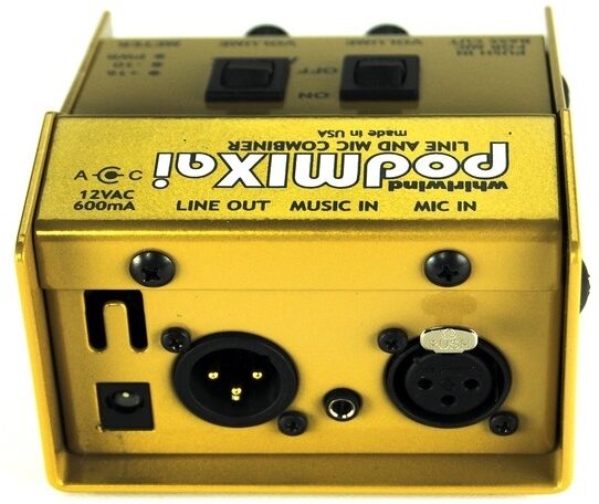 Whirlwind PodMIXai Active Mic/Line Mixer, Main Back