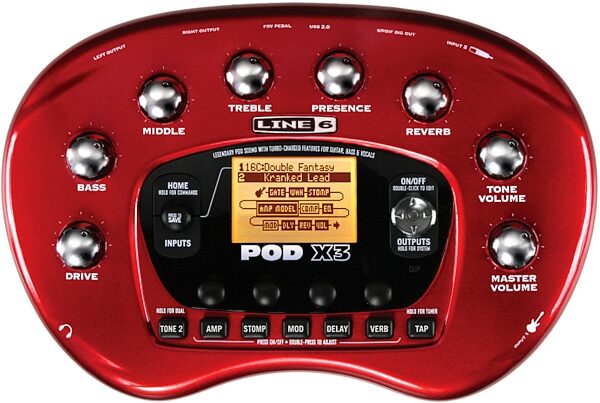 Line 6 POD X3 Guitar Bass and Vocal Modeling Processor, Main
