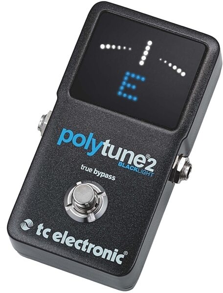 TC Electronic PolyTune 2 Polyphonic Blacklight Tuner Pedal, Angle