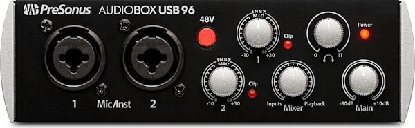 PreSonus AudioBox USB 96 Studio Bundle, Interface Front