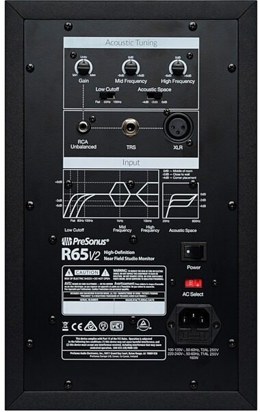 PreSonus R65 V2 Powered Studio Monitor, view