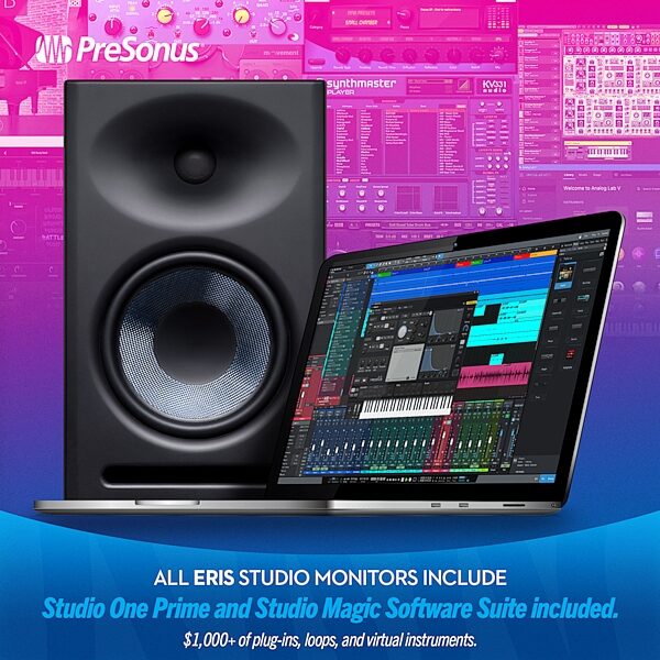 PreSonus Eris E8 XT Active Studio Monitor, Single Speaker, Software Included