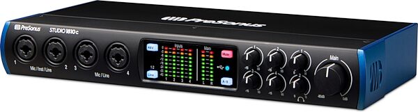 PreSonus Studio 1810C USB-C Audio MIDI Interface, New, Angled Front