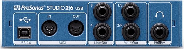 PreSonus Studio 2|6 USB Audio Interface, Rear