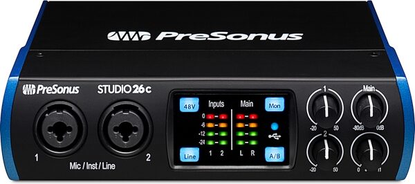 PreSonus Studio 26C USB-C Audio MIDI Interface, New, Main