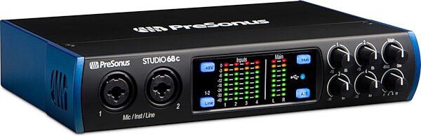 PreSonus Studio 68C USB-C Audio MIDI Interface, New, Angled Front