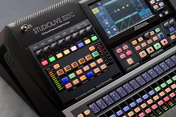 PreSonus StudioLive 32SC 32-Channel Digital Mixer, New, Detail Control Panel