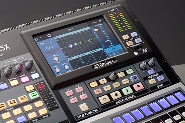 PreSonus StudioLive 32SX 32-Channel Digital Mixer, New, Detail Control Panel