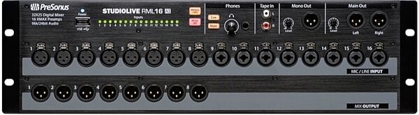 PreSonus StudioLive RML16AI Digital Mixer, 16-Channel, Front